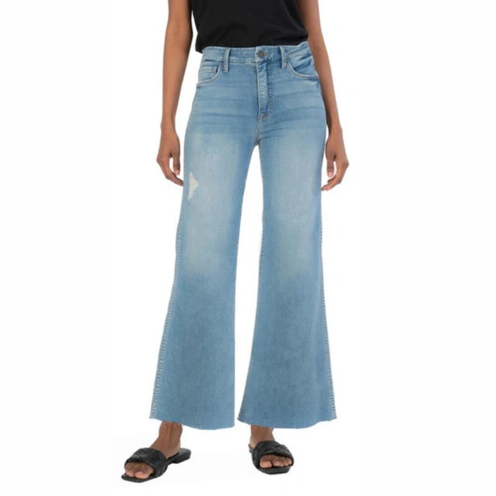 Kut From The Kloth Meg Fab Ab Wide Leg High Rise Jeans 12